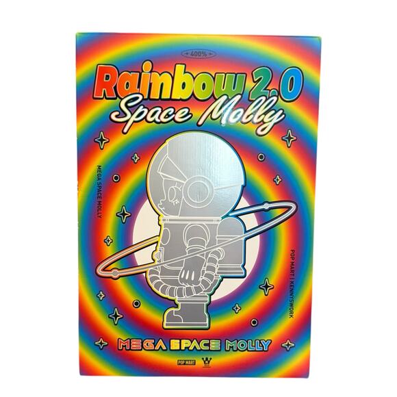 Popmart Space Molly 400% Rainbow Molly 2.0 NEW - Picture 3 of 6